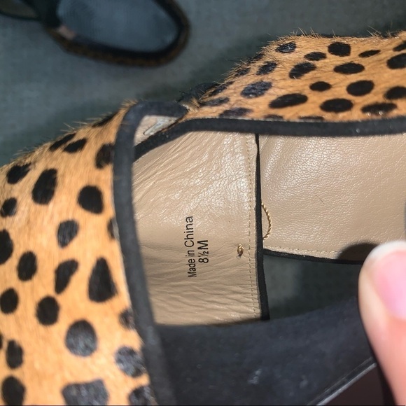 Diane Von Furstenburg Leopard Cheetah Print Calf Hair Heels Size 8.5 - Picture 9 of 10